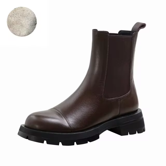 Gamary Women's Leather Chelsea Boots