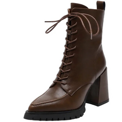 Genesis Women's Thick High Heels Ankle Boots