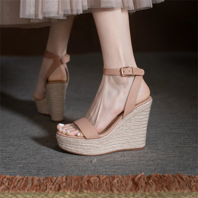 Herminia Women's Ankle Strap Wedges Sandals
