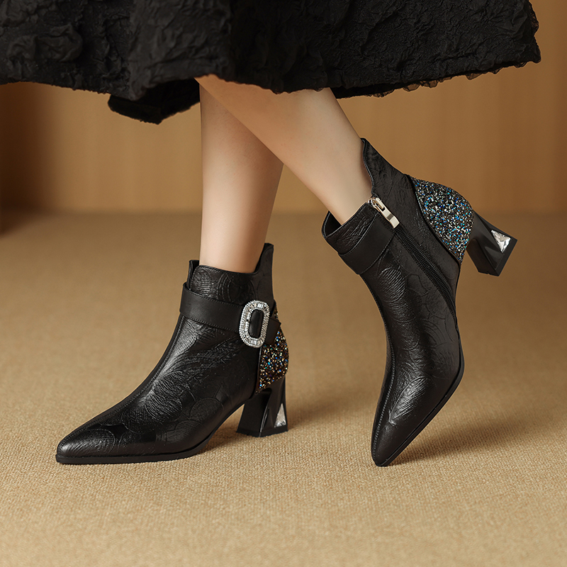 Hollyn Women's Dress Buckle Ankle Boots