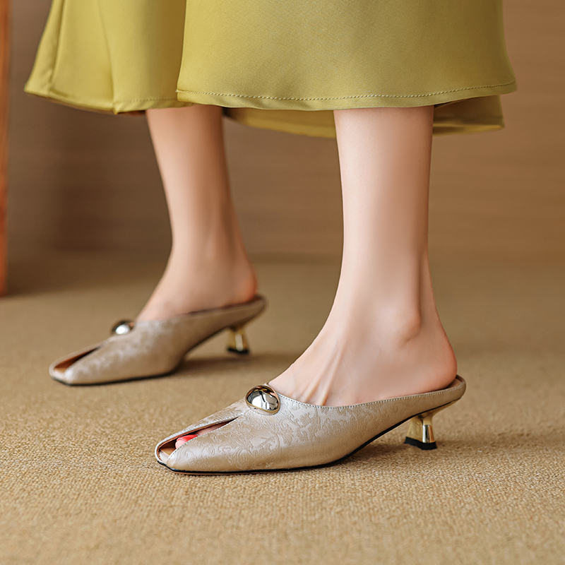 Iza Women's Open Toe Vintage Mules