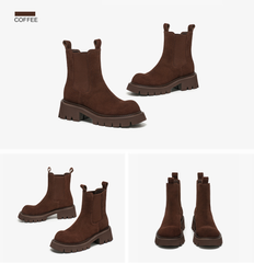 Kai Women's Cow Suede Chelsea Elastic Band Boots