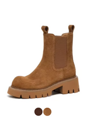 Kai Women's Cow Suede Chelsea Elastic Band Boots