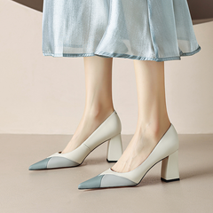 Kamila Women's Leather Casual Pointed Toe Pumps