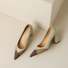 Kamila Women's Leather Casual Pointed Toe Pumps