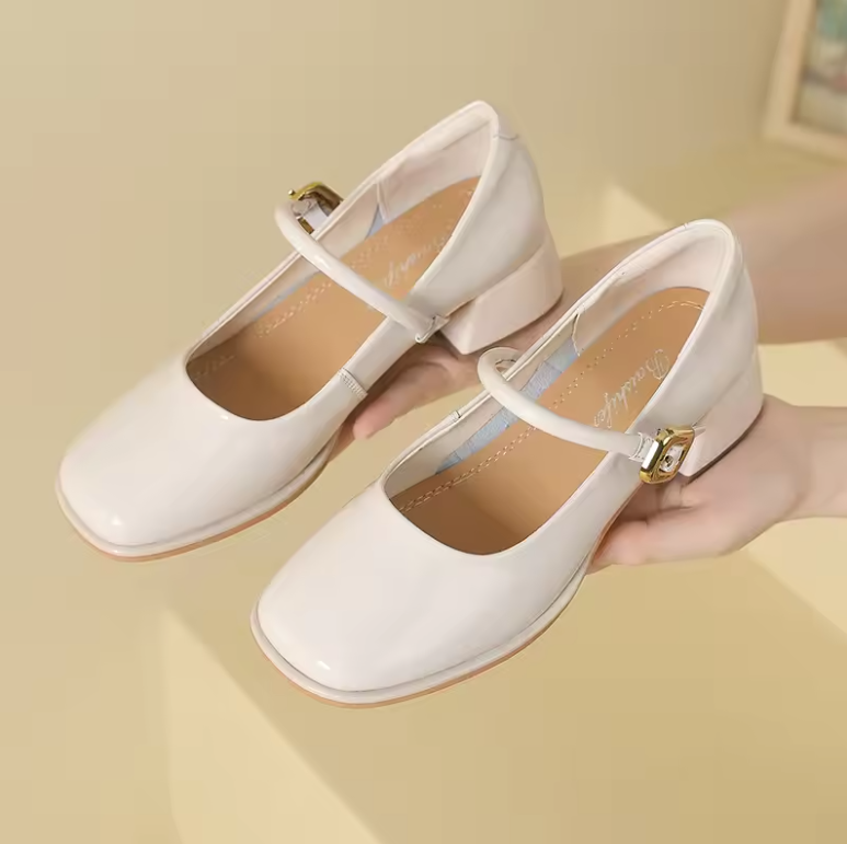 Kamila Women's Round Toe Patent Leather Pumps