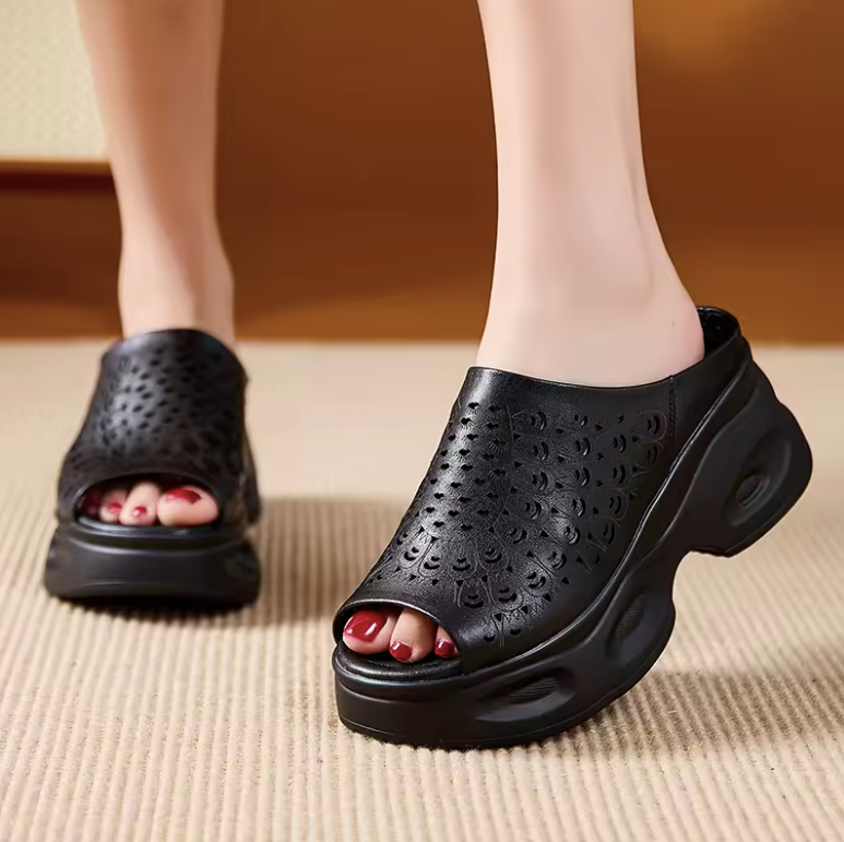 Karla Women's Leather Wedges