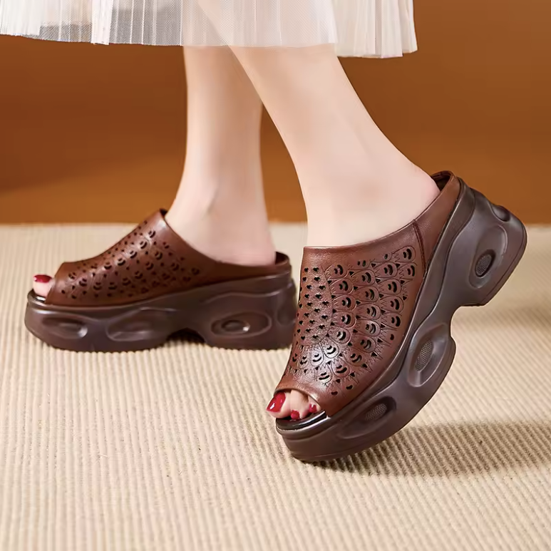 Karla Women's Leather Wedges