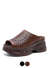 Karla Women's Leather Wedges