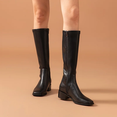 Kumail Women's Leather Knee High Boots