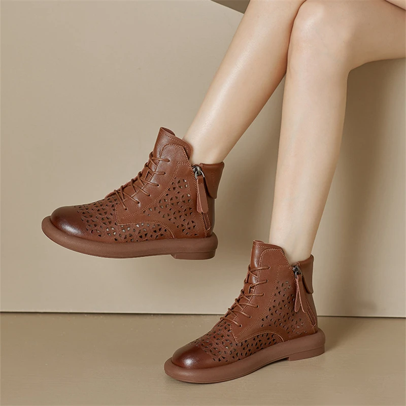 Libia Women's Breathable Flat Ankle Boots