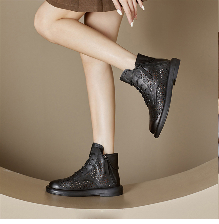 Libia Women's Breathable Flat Ankle Boots