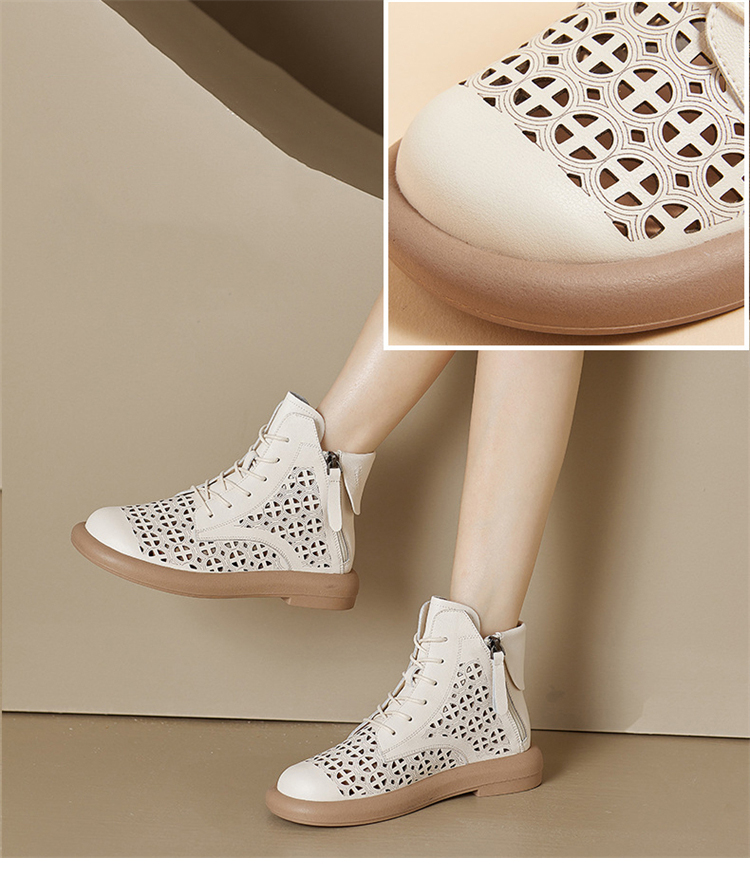 Libia Women's Breathable Flat Ankle Boots