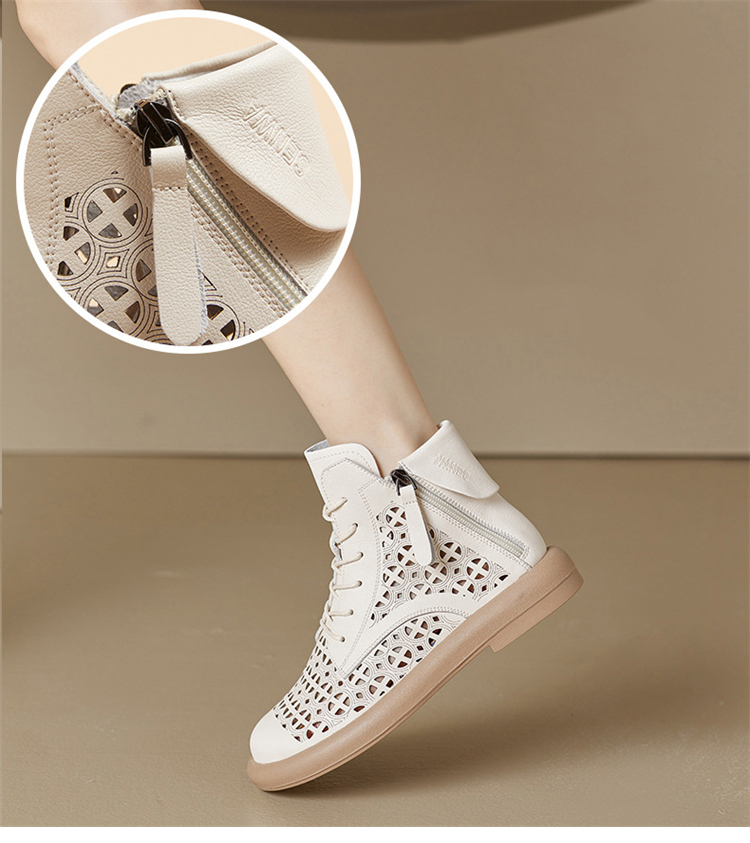Libia Women's Breathable Flat Ankle Boots