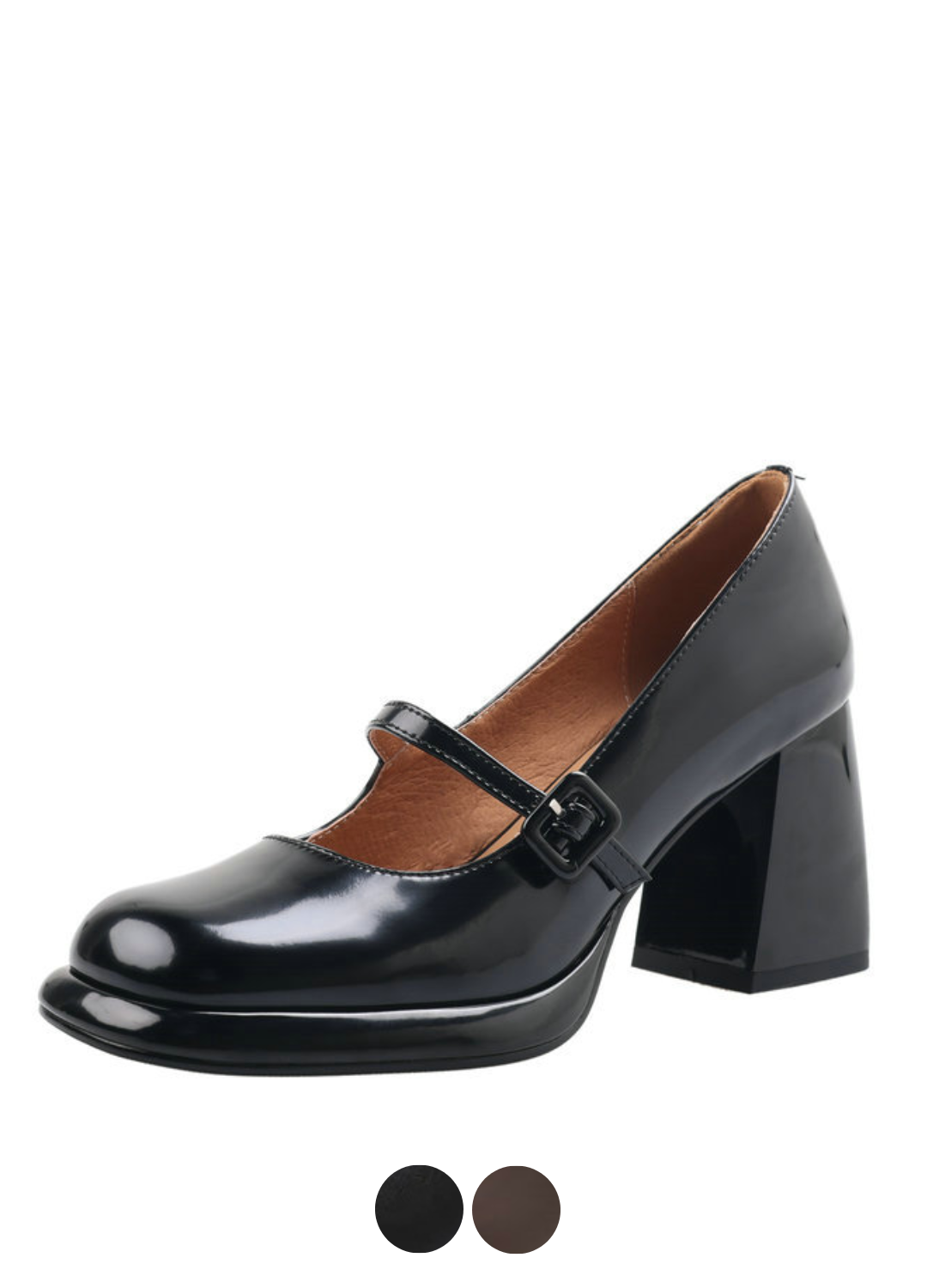 Lina Women's Thick High Heel Court Pumps