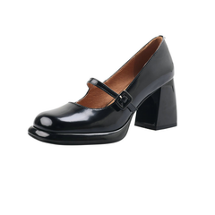 Lina Women's Thick High Heel Court Pumps