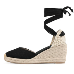 Lina Women's Wedge Lace-Up Sandals