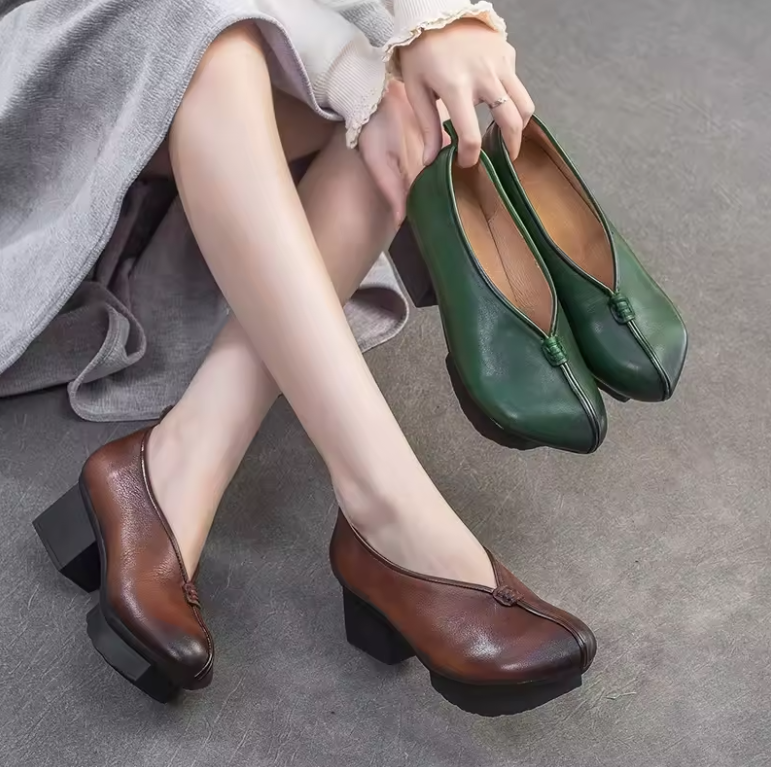 Loren Women's Leather Platform Pumps