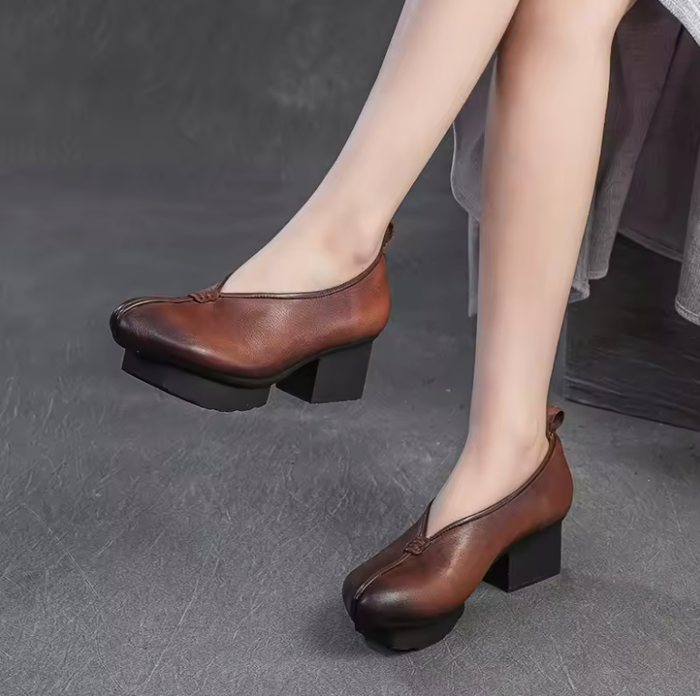 Loren Women's Leather Platform Pumps