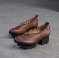 Loren Women's Leather Platform Pumps