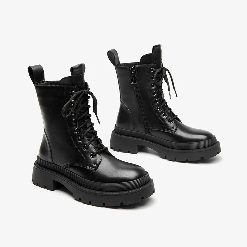 Lorent Women's Lace Up With Side Zipper Boots