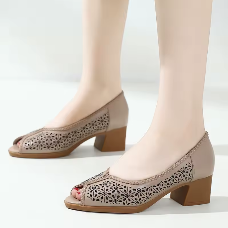 Lucrecia  Women's Genuine Leather Open Toe Sandals
