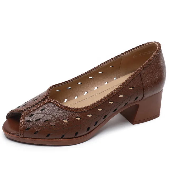 Lucrecia Women's Leather Hollow Sandals