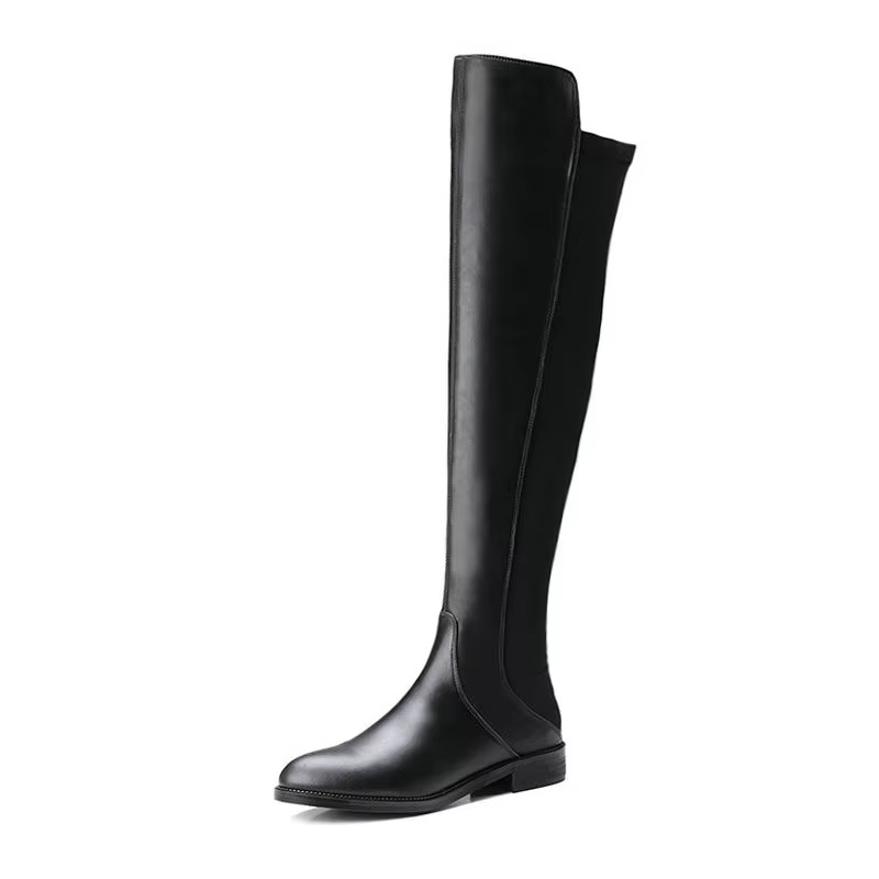 Lucrecia Women's Leather Over The Knee Flat Boots