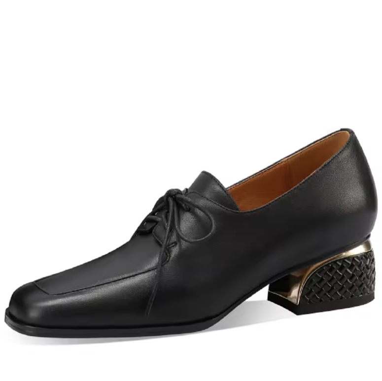 Luigi Women's Leather Cross-Tied Pumps