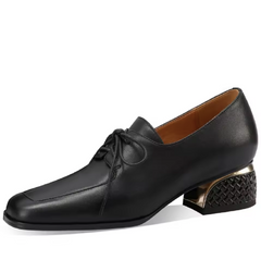 Luigi Women's Leather Cross-Tied Pumps