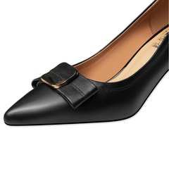 Maibe Women's Dress Leather Butterfly-Knot Pumps