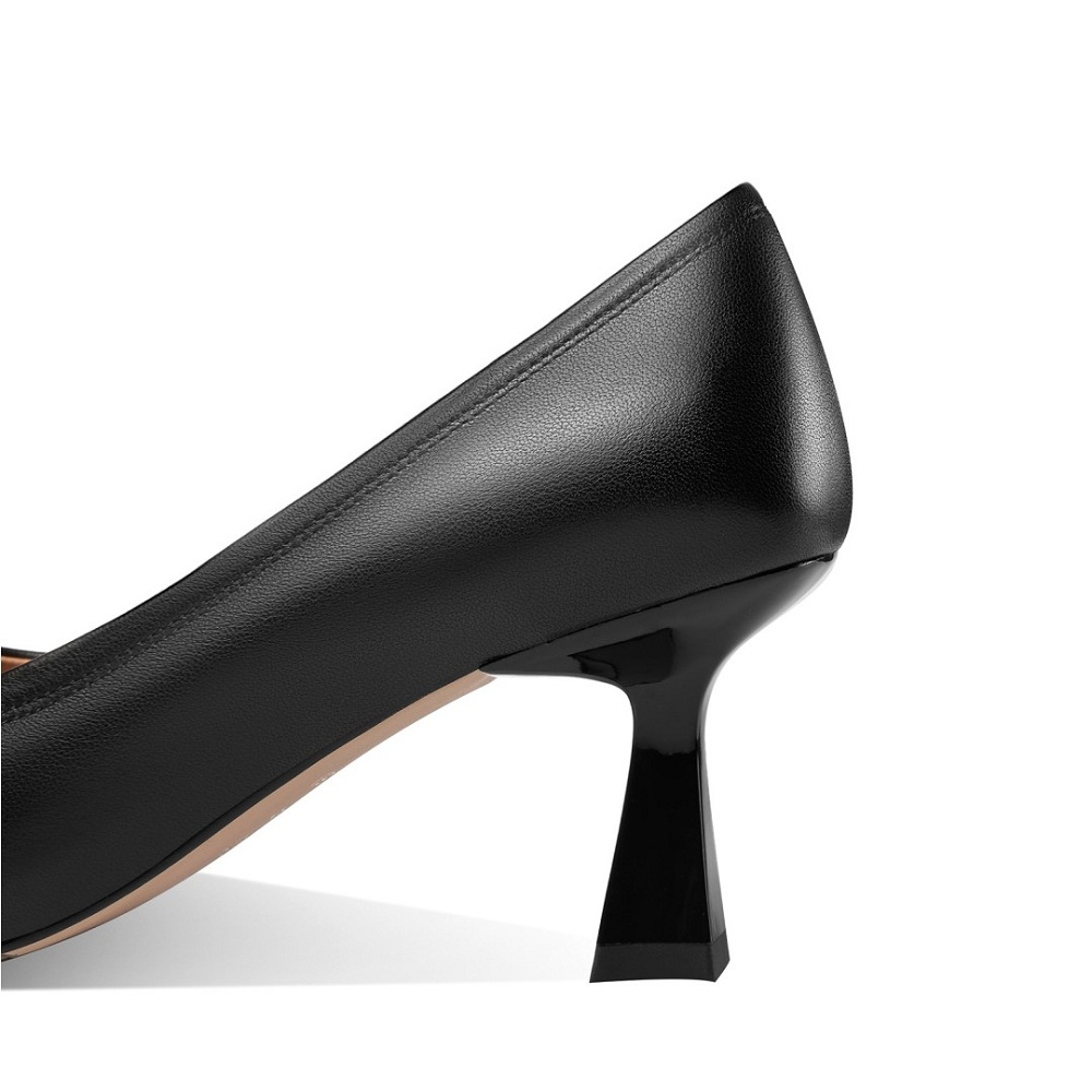 Maibe Women's Dress Leather Butterfly-Knot Pumps