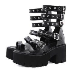 Maitte Women's Gothic Style Platform Sandal