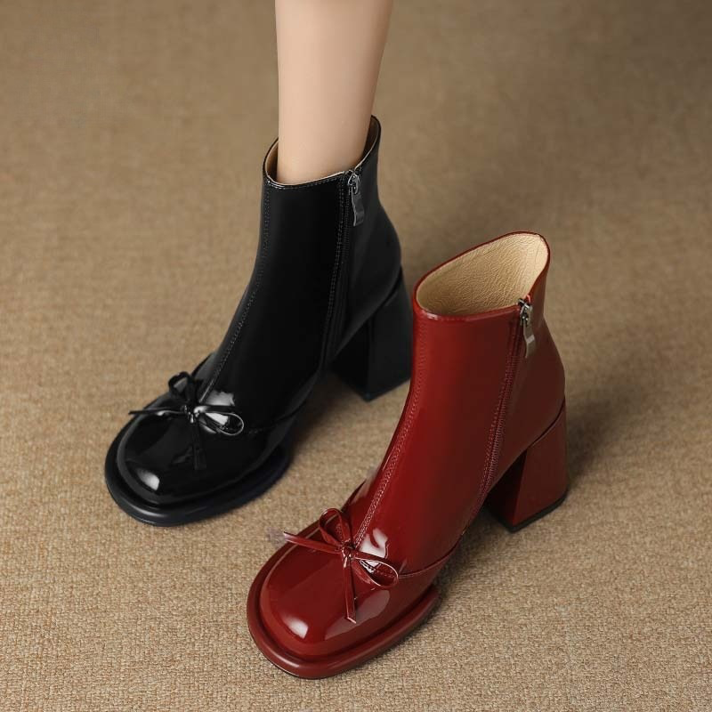 Marcella Women's Warm Square Heel Ankle Boots