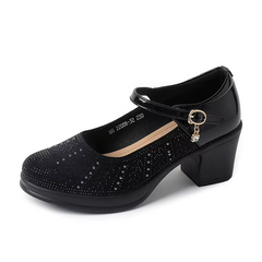 Margot Women's Thick Heel Patent Pumps