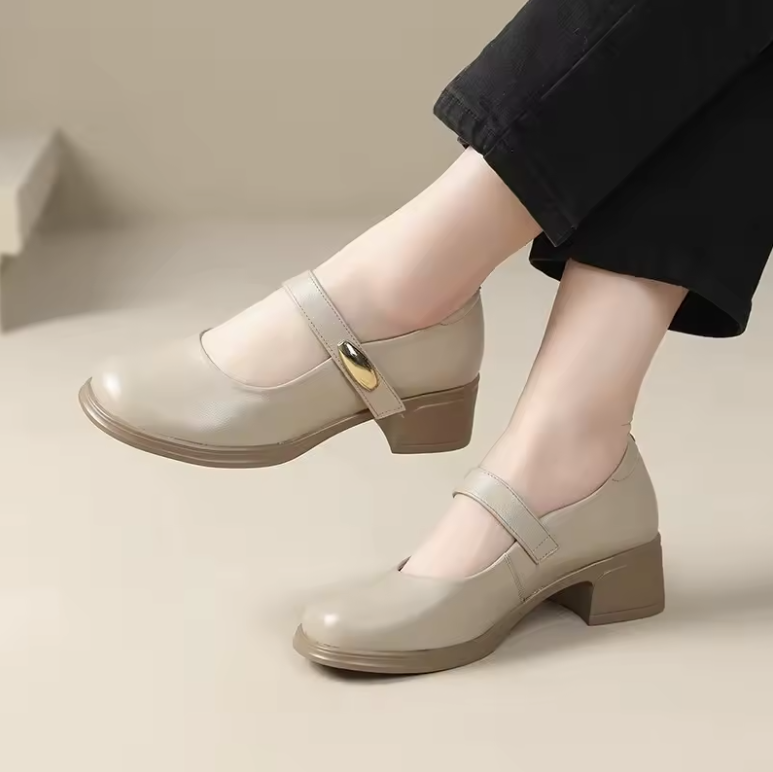 Mary Jane Women's Leather Pumps