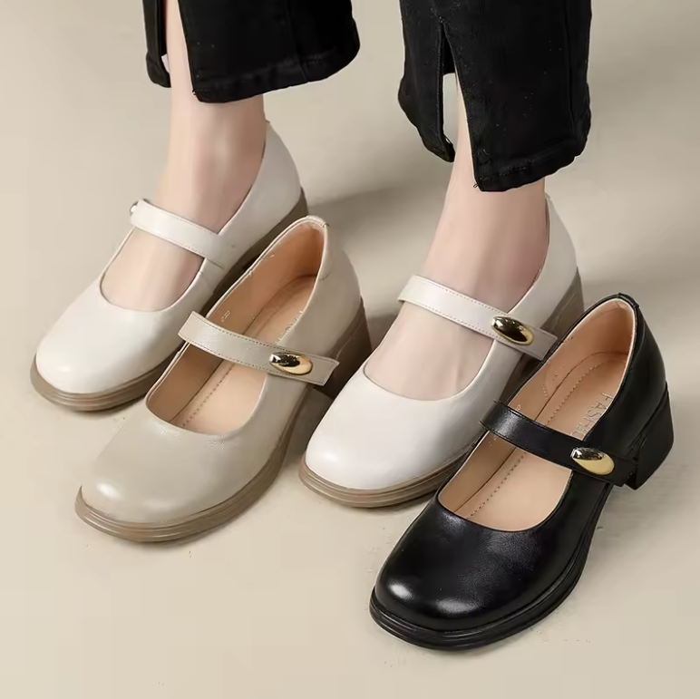 Mary Jane Women's Leather Pumps