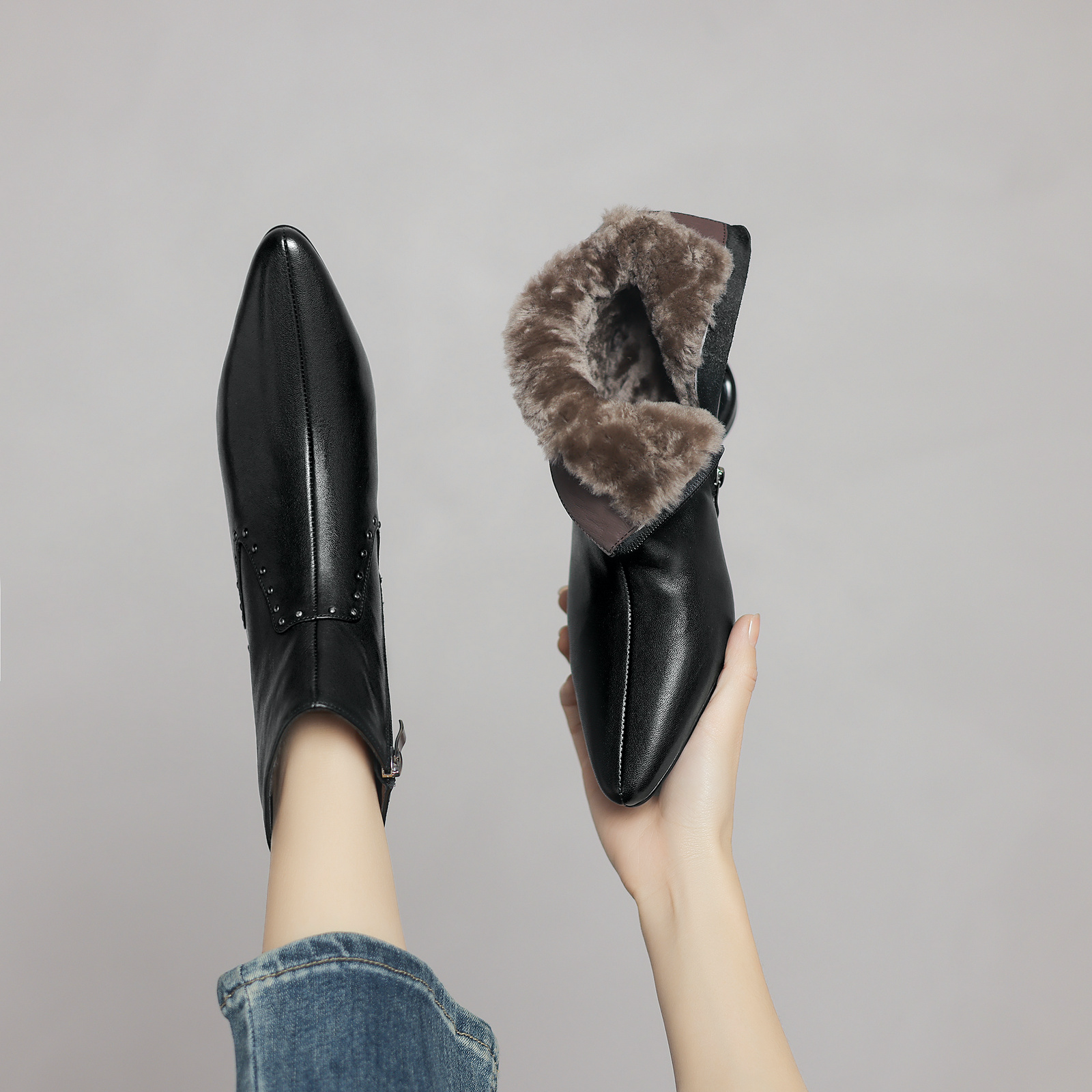 Mary Women's Pointed Toe Ankle Boots