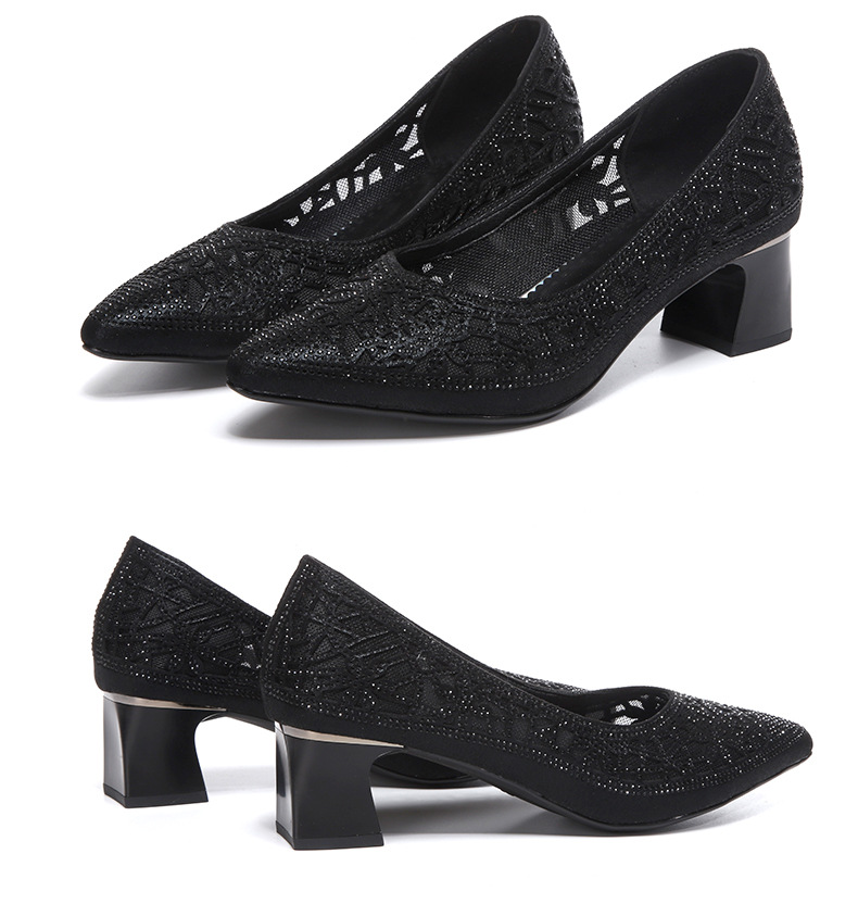 Mary Women's Rhinestone Pointed Toe Pumps