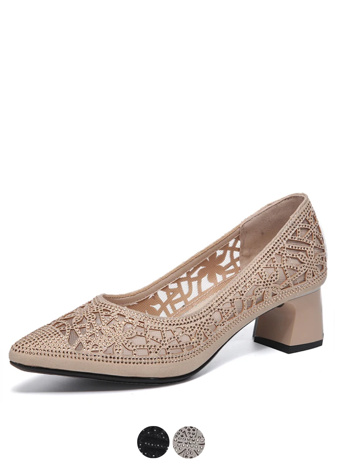 Mary Women's Rhinestone Pointed Toe Pumps