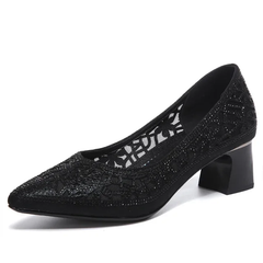 Mary Women's Rhinestone Pointed Toe Pumps