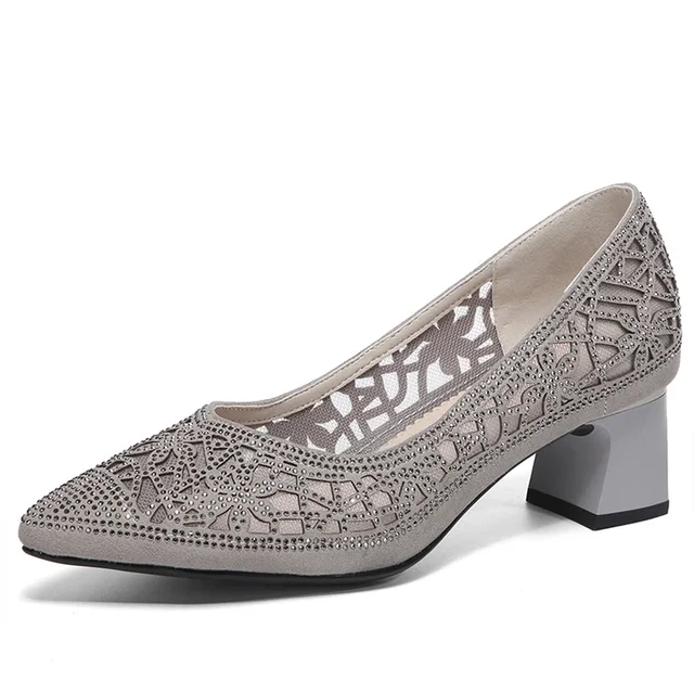 Mary Women's Rhinestone Pointed Toe Pumps
