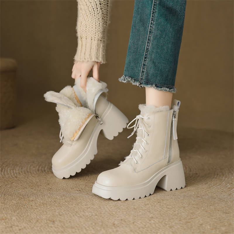 Matilde Women's Snow Leather Ankle Boots