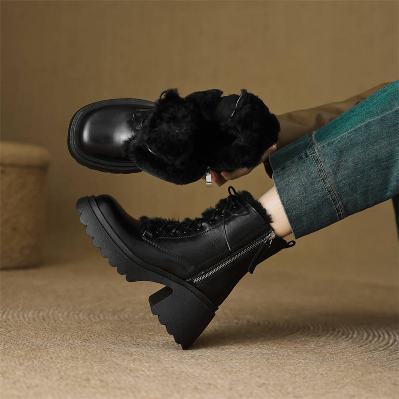 Matilde Women's Snow Leather Ankle Boots