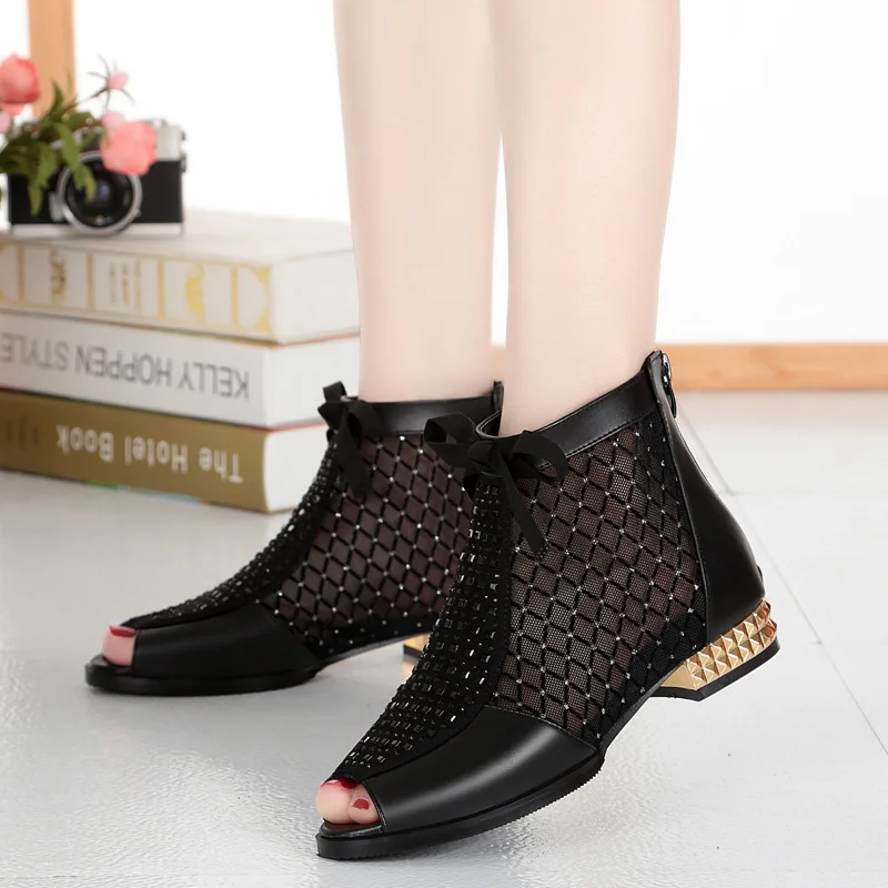 Melina Women's Hollow Mesh Ankle Boots