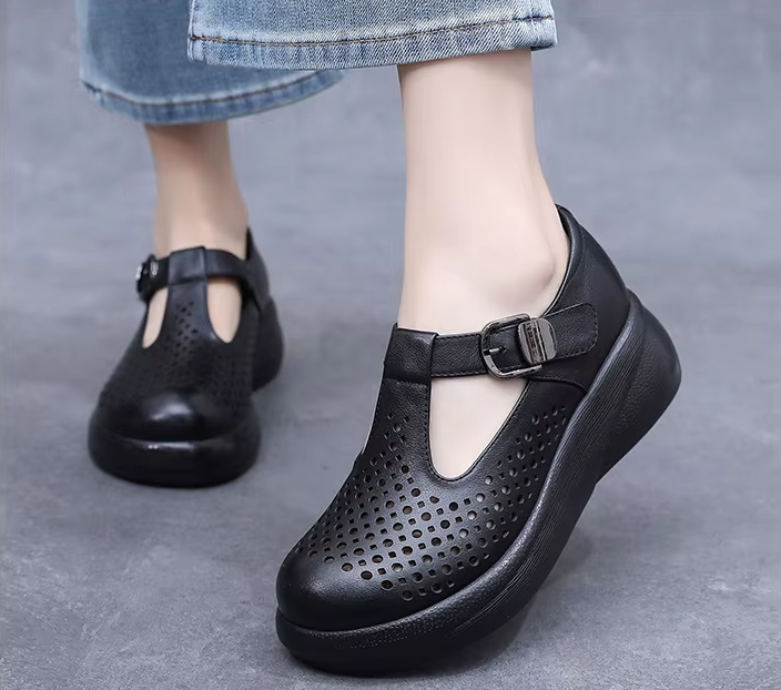 Melissa Women's Hollow Out Leather Platform Sandals