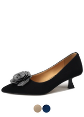 Milena Women's Leather Party Pointed Toe Pumps