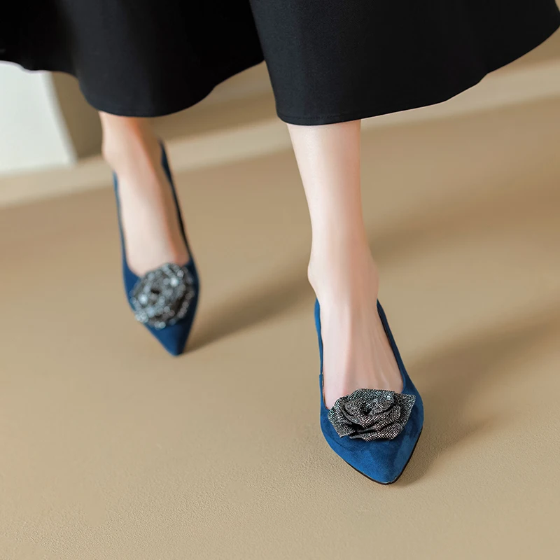 Milena Women's Leather Party Pointed Toe Pumps