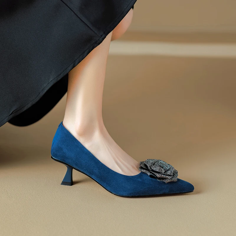 Milena Women's Leather Party Pointed Toe Pumps