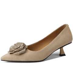 Milena Women's Leather Party Pointed Toe Pumps